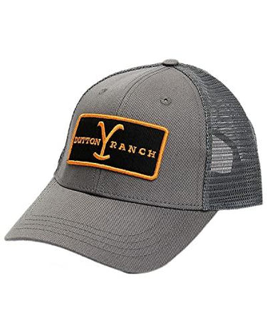Grey Yellowstone Dutton Ranch Logo Mesh-Back Hat